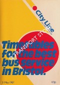Timetables for the best bus service in Bristol from 31 May 1987 by City Line [Bristol Omnibus Company]